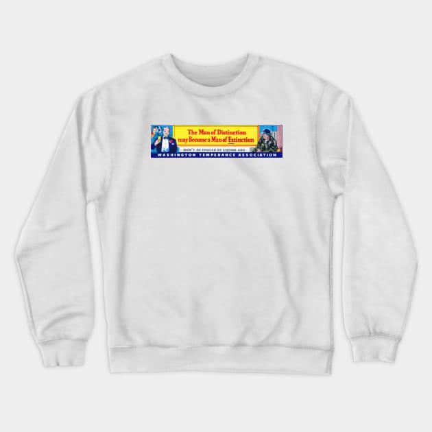 1935 The Dangers of Alcohol Crewneck Sweatshirt by historicimage